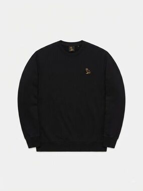 October’s Very Own OVO Gold Owl Embroidered Crewneck Sweatshirt Black Size M